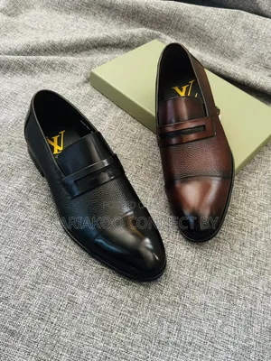 ​Louis Vuitton Style Men's Textured Penny Loafers