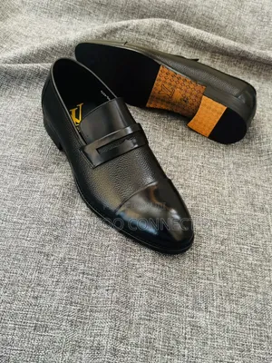 ​Louis Vuitton Style Men's Textured Penny Loafers