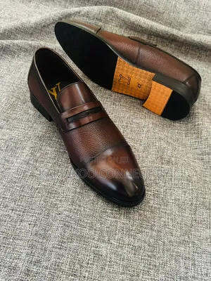 ​Louis Vuitton Style Men's Textured Penny Loafers