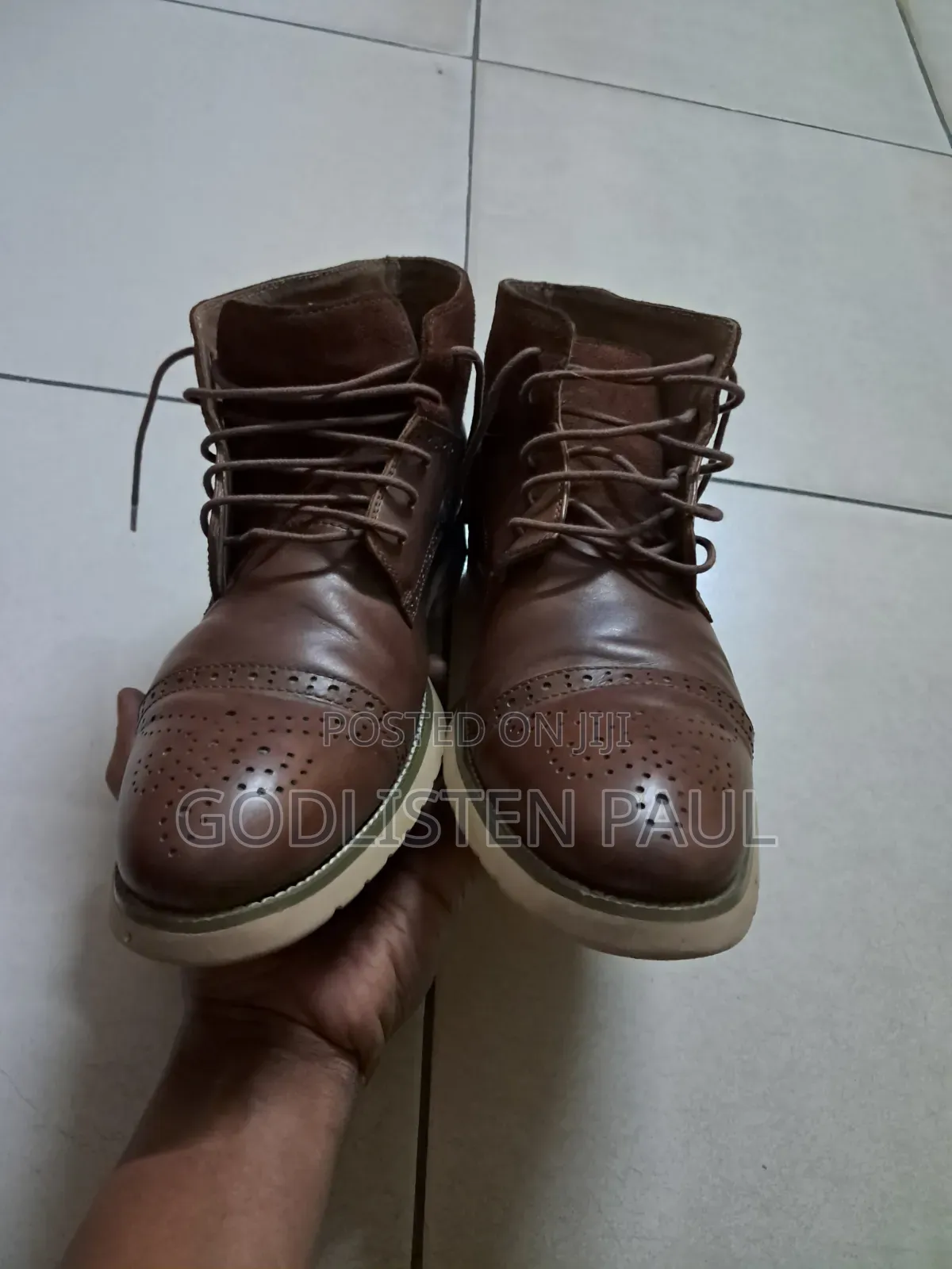 Clark Brown Leather Boots Size 43