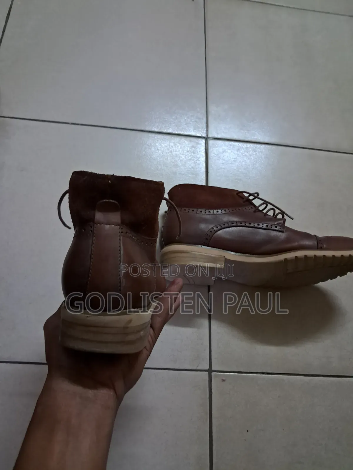 Clark Brown Leather Boots Size 43