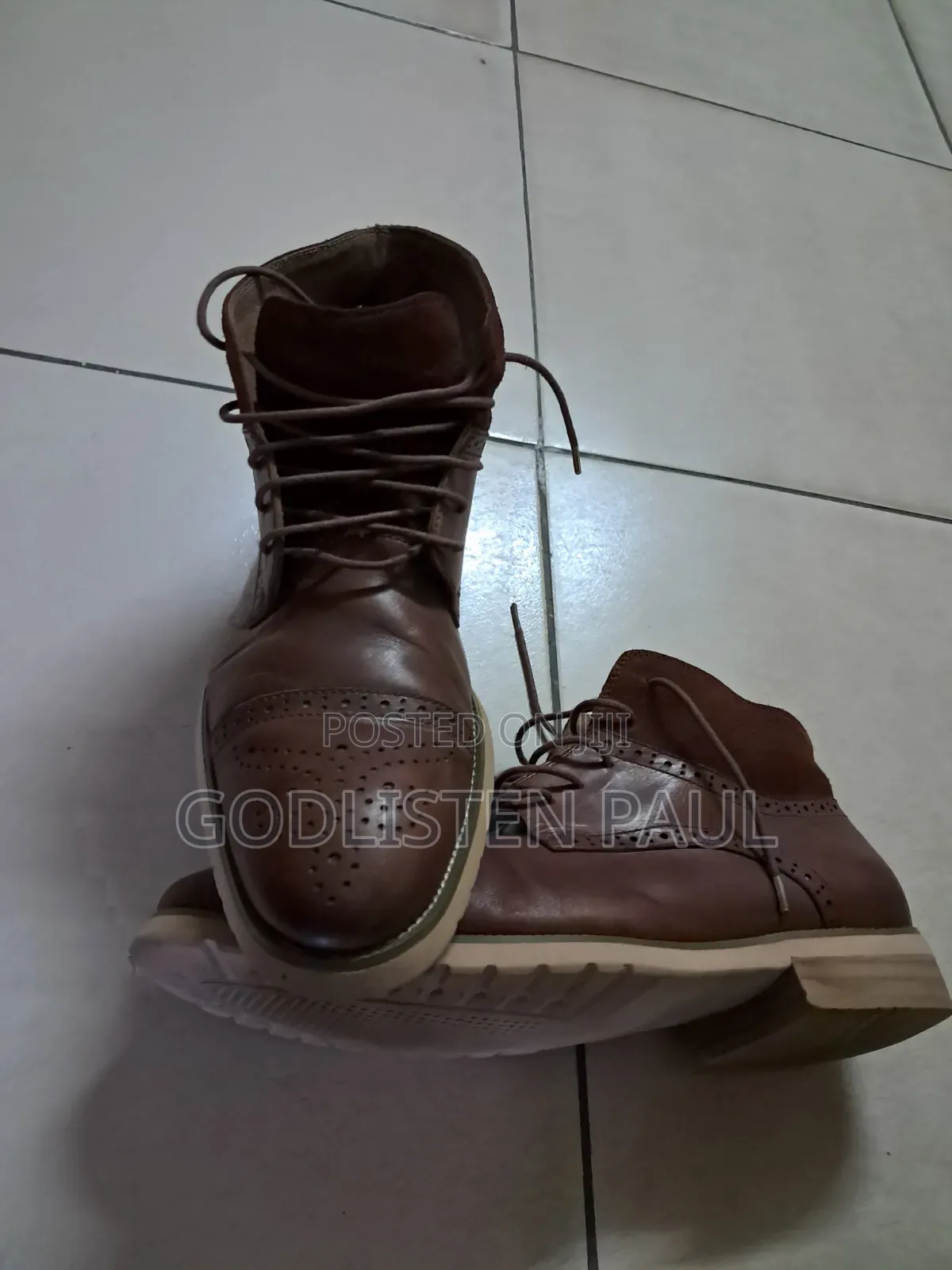 Clark Brown Leather Boots Size 43