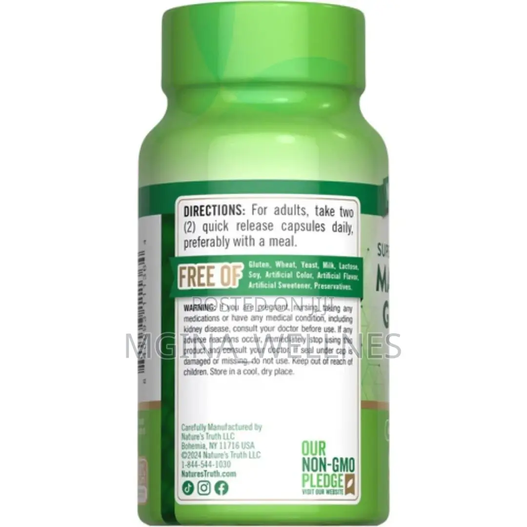 Nature’s Truth Chelated Magnesium Glycinate (60 Quick-Release Capsules