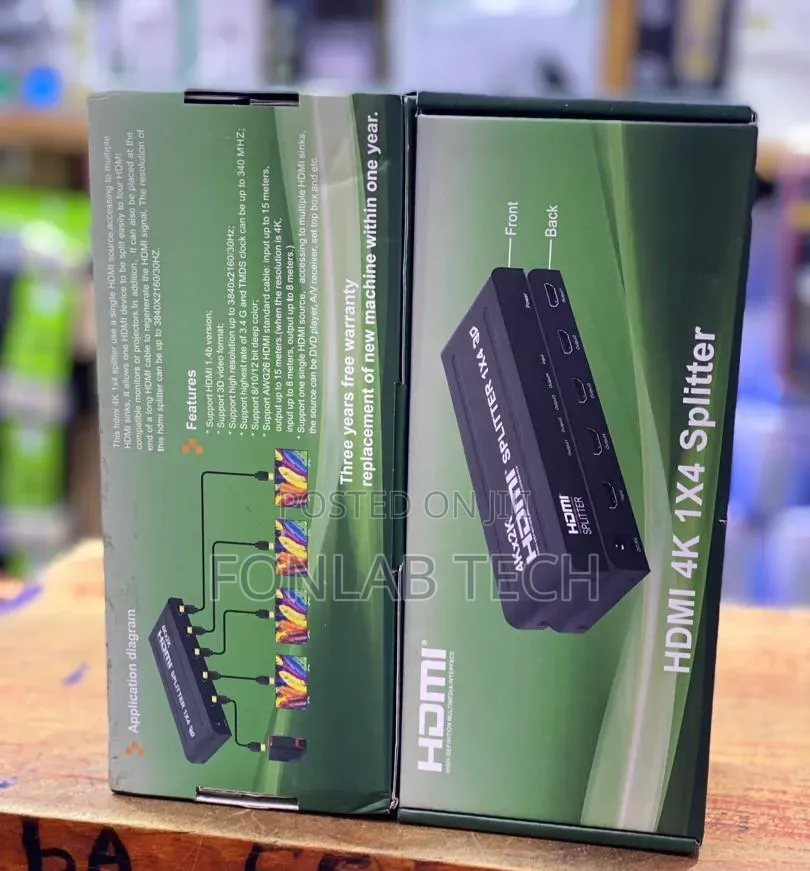 HDTV or Hdmi Splitter 4 Way