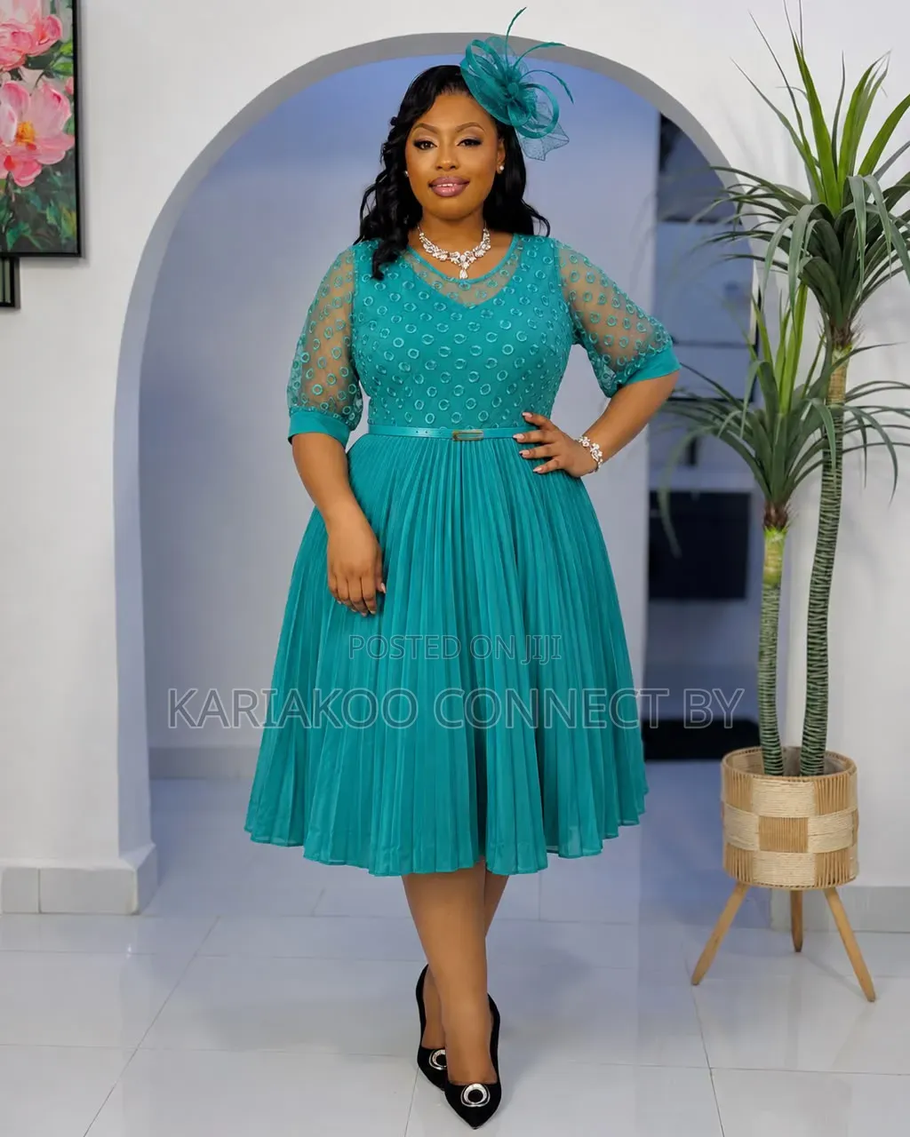 Classy Pleated Church Event Dresses