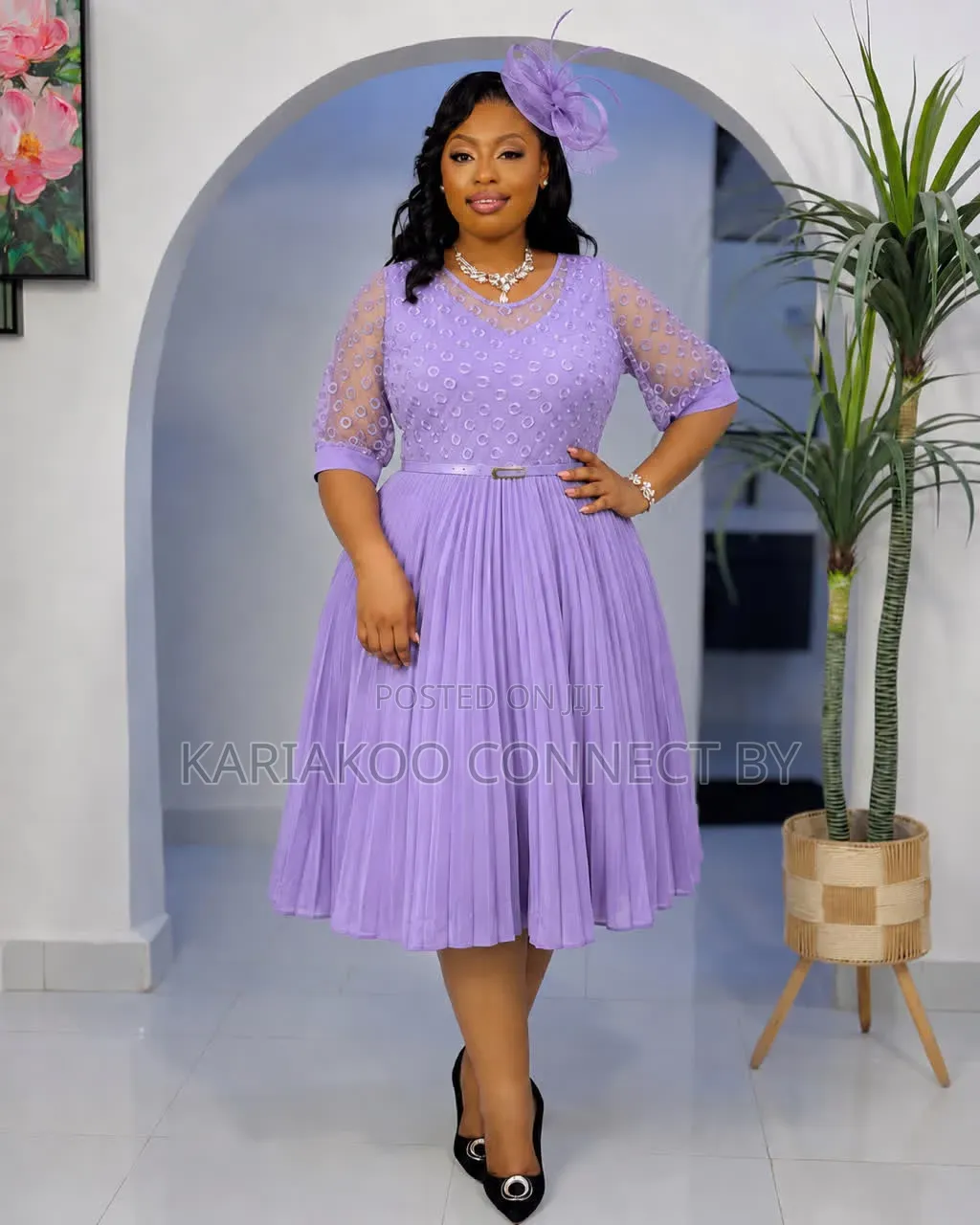 Classy Pleated Church Event Dresses