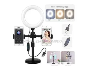 Double Phone Holder With Ringlight
