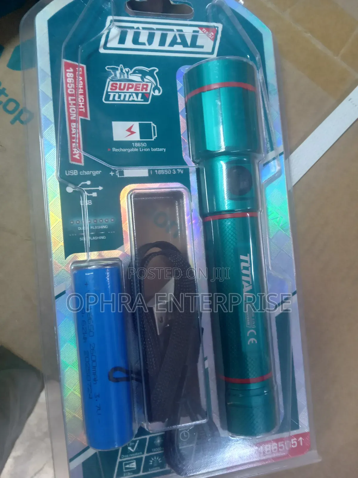 Flashlight 18650-Li-Ion Battery