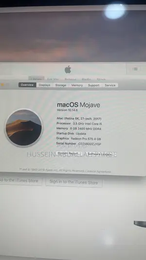 Desktop Computer Apple iMac 8GB Intel Core i5 HDD 1T