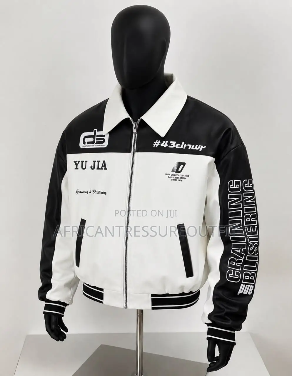 Leather Faux Racing Bomber Jackets