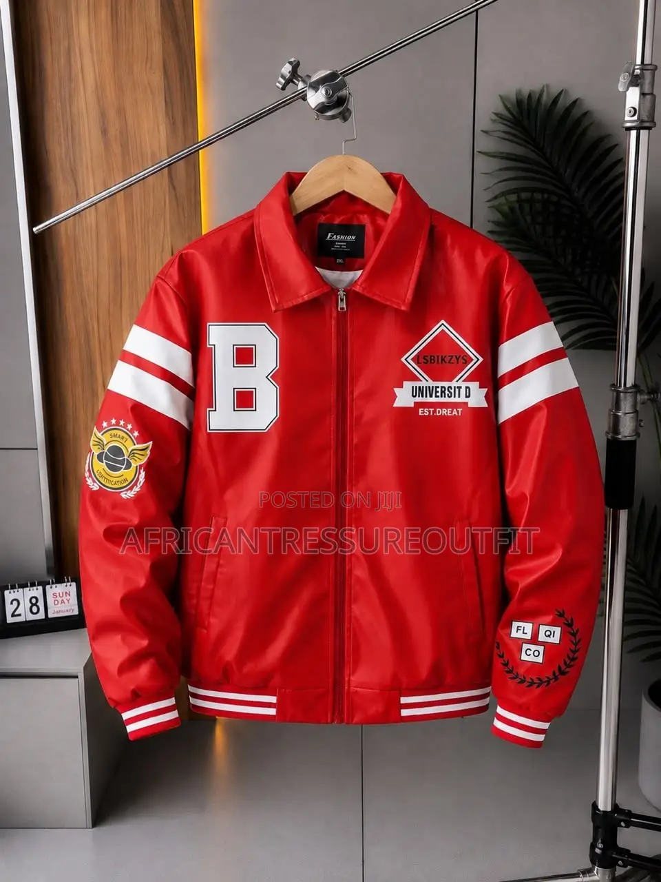 Leather Faux Racing Bomber Jackets