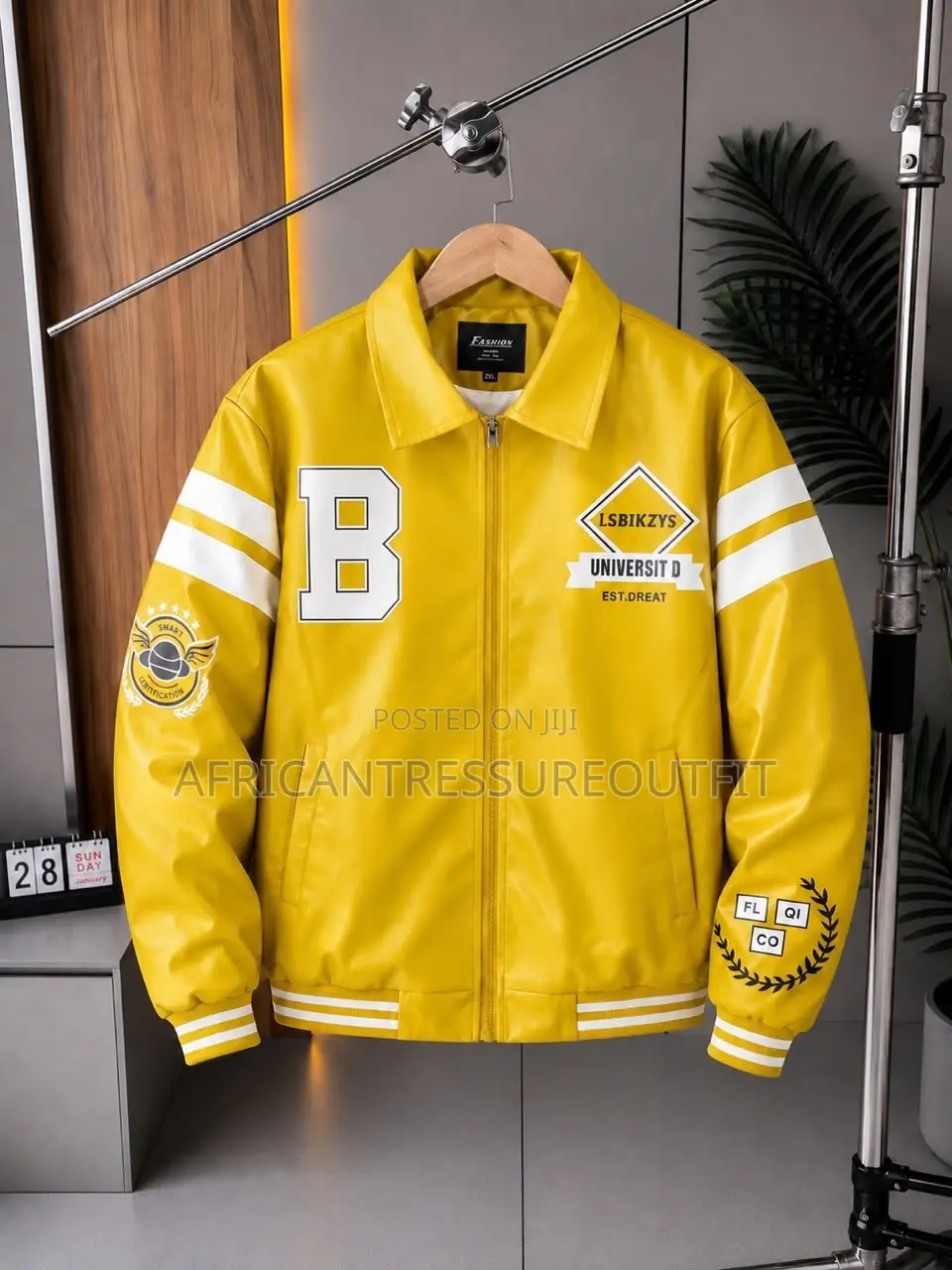 Leather Faux Racing Bomber Jackets