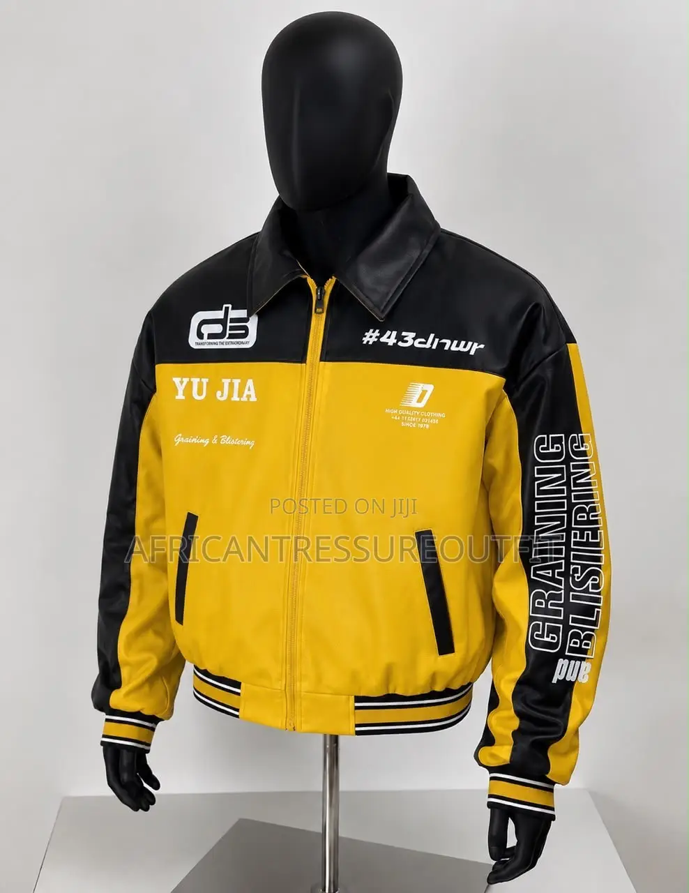 Leather Faux Racing Bomber Jackets