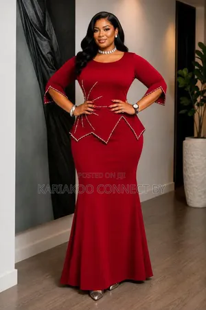 Women's Luxury Rhinestone Long Evening Dress