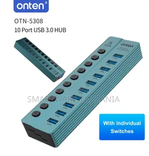 Onten OTN-5308 10-Port USB 3.0 Hub With Individual Power Switches
