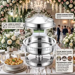 Hanging Chafing Dish 9ltr Gold/ Silver