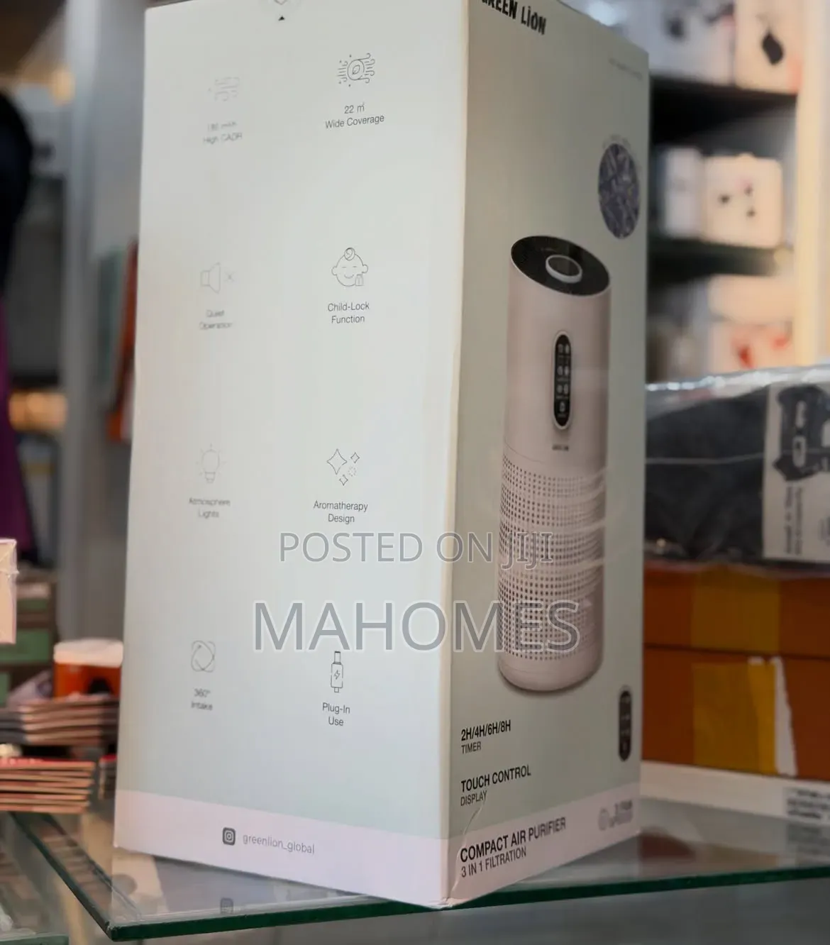 Green Lion Compact Air Purifier 3-in-1 Filtration System