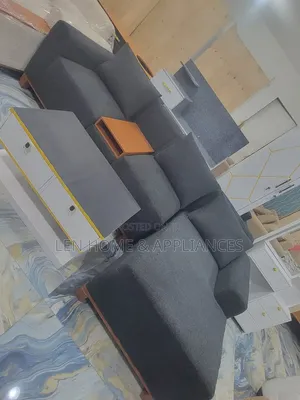 Luxury Sofa Fiber and Spring Color Dark Grey