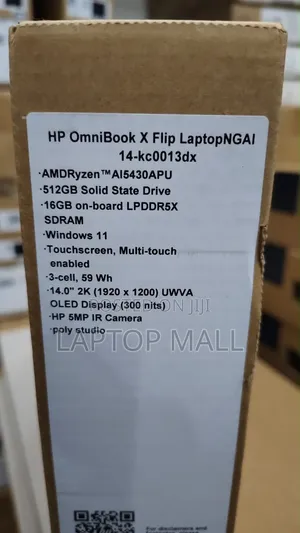 New Laptop HP OmniBook X Flip 14" 16GB AMD SSD 512GB