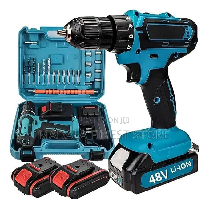 Drill Set With 2 Battery and a Complete Tool Box.