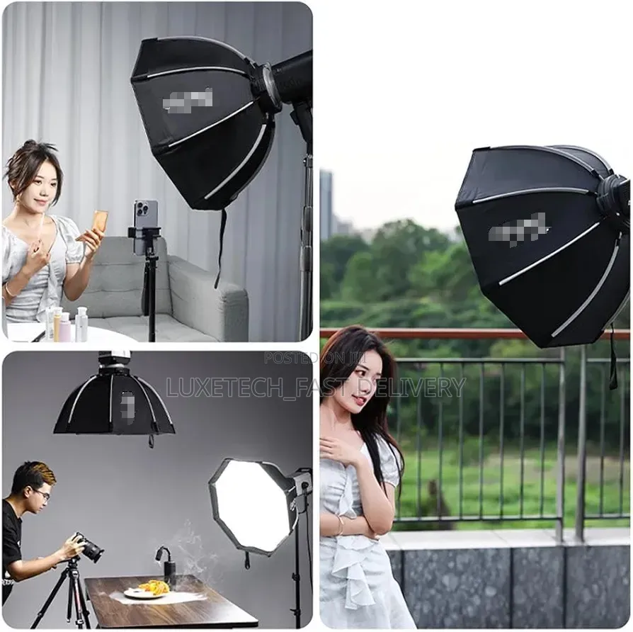 60cm Octagonal Softbox With Bowens Mount, Grid – For Studio and Video