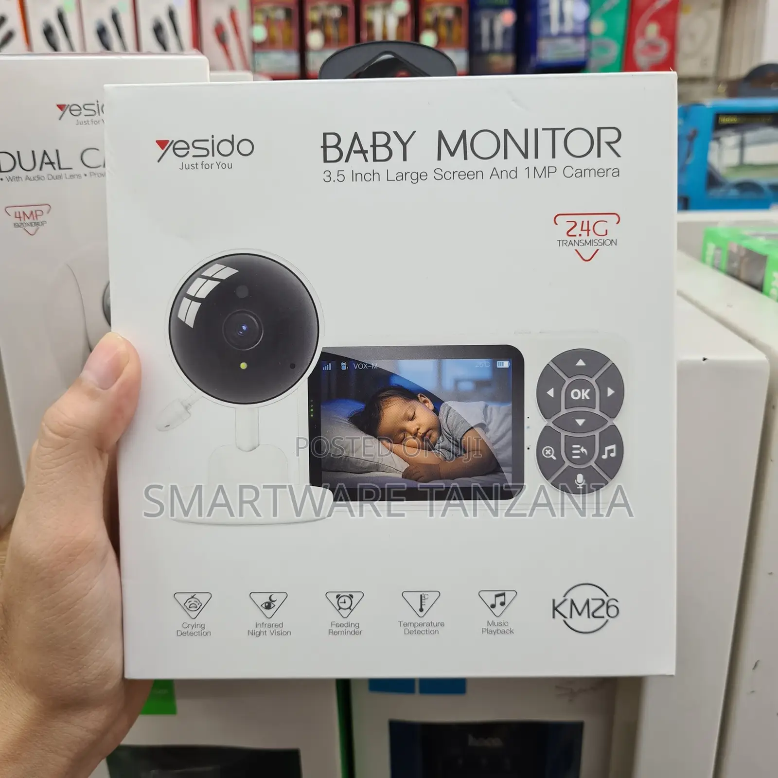 Yesido Baby Monitor 3.5 Inch Screen With 1MP Camera, 24G Transmission