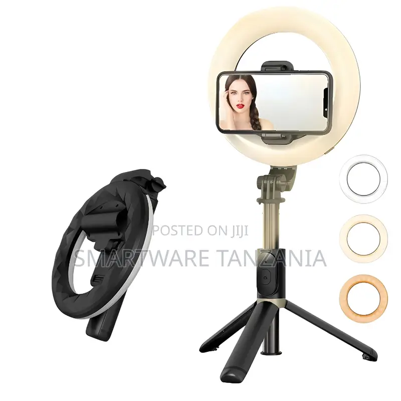 Yesido Wireless Ring Light Selfie Stick With Adjustable Tripod, 42cm