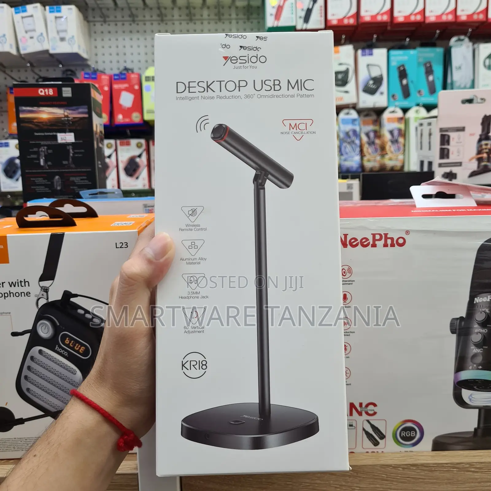 Yesido Desktop USB Microphone With Intelligent Noise Reduction