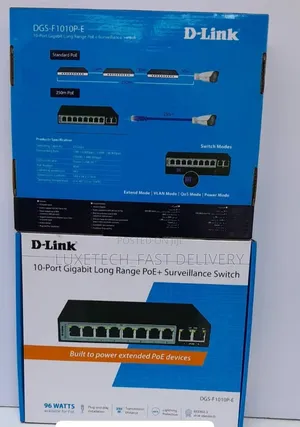 D-Link 10-Port Gigabit PoE+ Switch – Long Range Surveillance Switch