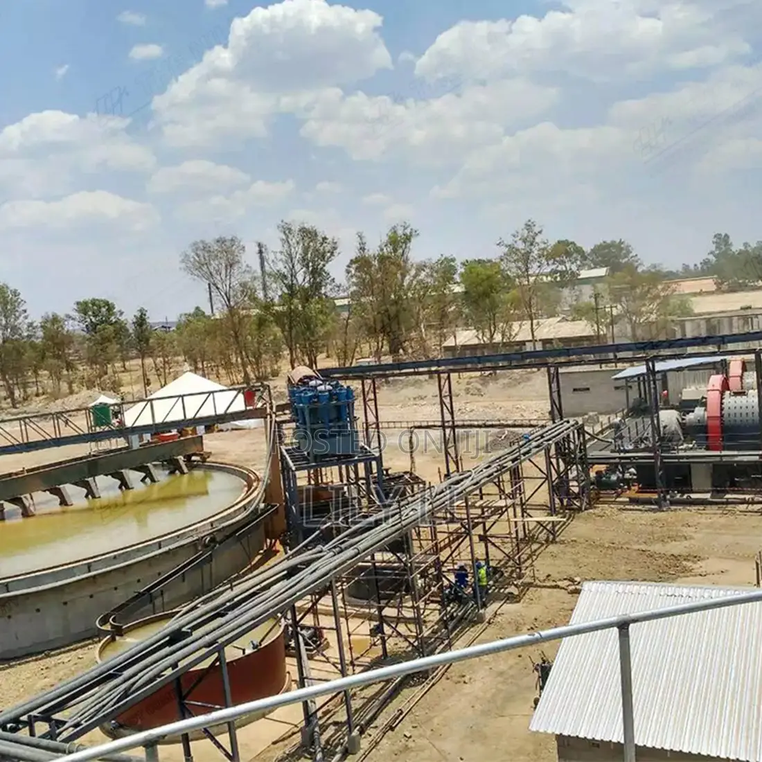 CIL Gold Leaching Tank Carbon in Leach Process Mining Equipment 100TPH