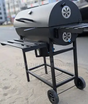 Barrel-Style Charcoal BBQ Grill