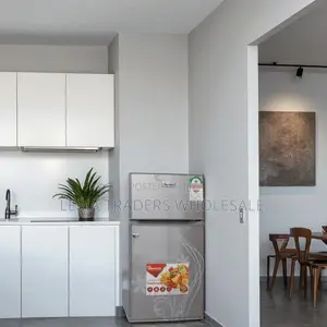 90 Litres Double Door Direct Cool Fridge, Silver- Rf/222