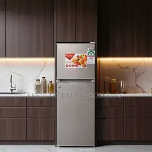 128 Liters Double Door Direct Cool Fridge, Silver- Rf/173