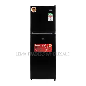 137 Liters Double Door Fridge Direct Cool, Black - Rf/346