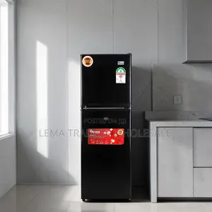 137 Liters Double Door Fridge Direct Cool, Black - Rf/346
