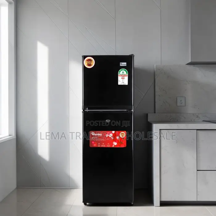 137 Liters Double Door Fridge Direct Cool, Black - Rf/346
