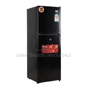 137 Liters Double Door Fridge Direct Cool, Black - Rf/346