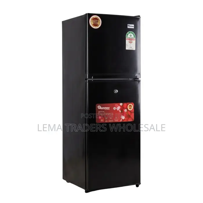 137 Liters Double Door Fridge Direct Cool, Black - Rf/346