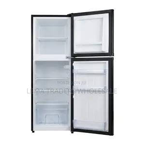 137 Liters Double Door Fridge Direct Cool, Black - Rf/346