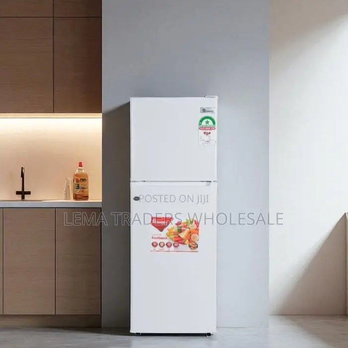 128 Liters Double Door Direct Cool Fridge, White- Rf/174