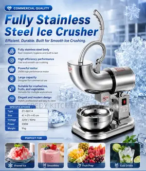 * Commercial Stainless Steel Ice Crusher – Zy-Sb114 * * 200w* P