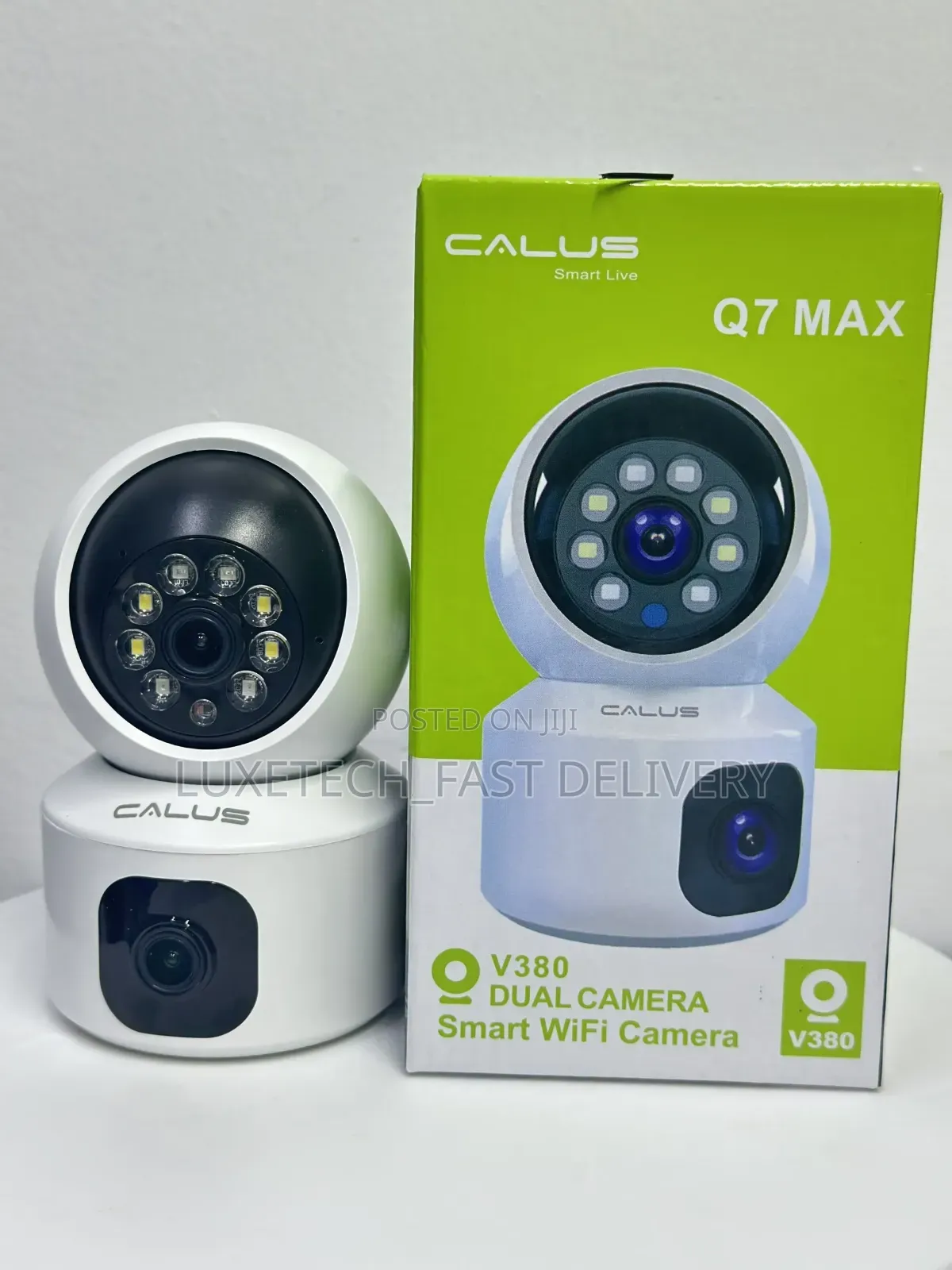Calus Q7 Max V380 Dual Lens WiFi Camera –1080p With AI Motion Tracking