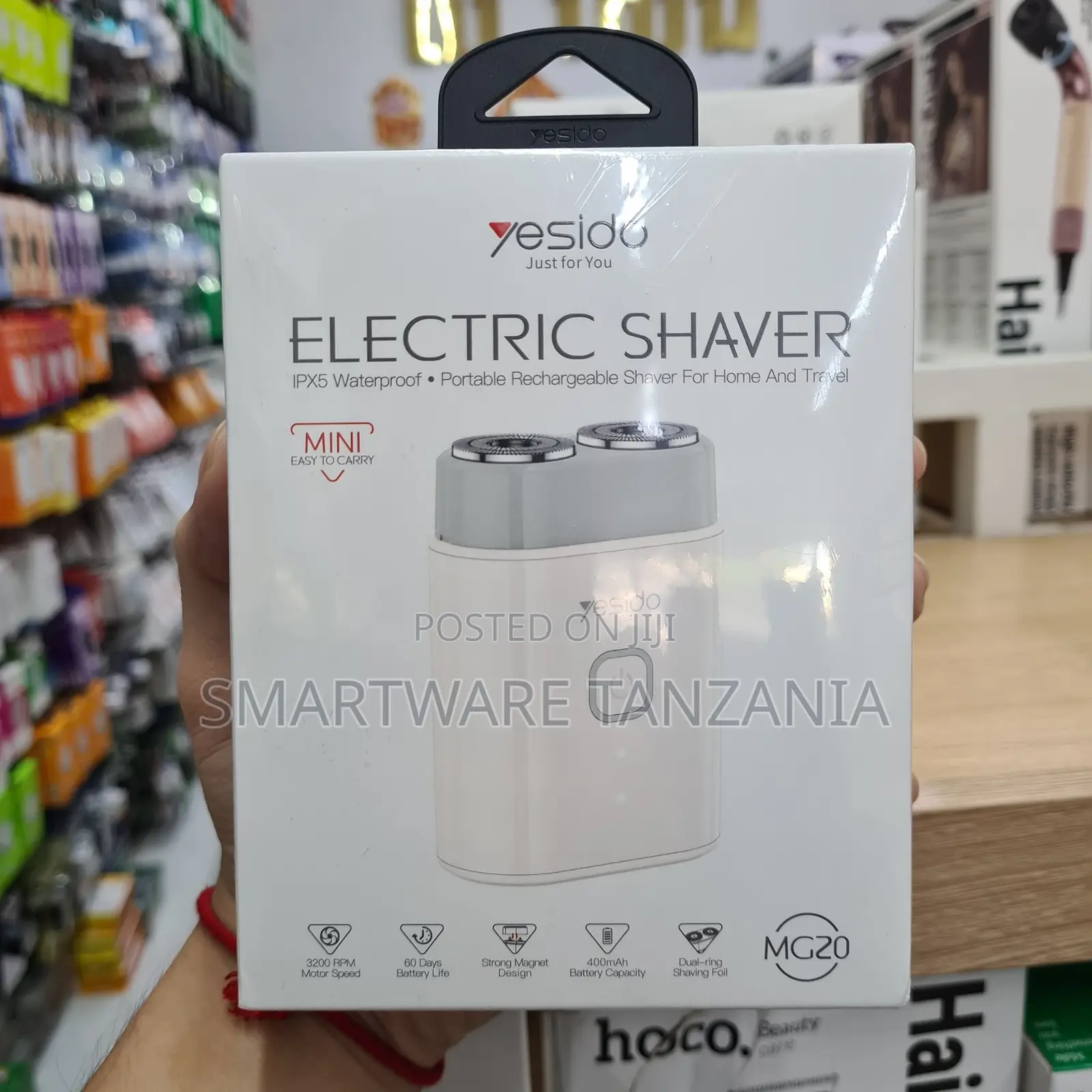 Yesido Electric Shaver MG20, IPX5 Waterproof, Portable, Rechargeable