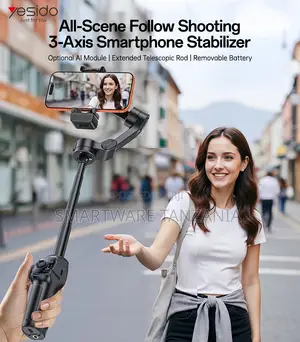 Yesido Gimbal Stabilizer With AI Tracking, 3-Axis Stabilization, 5 HRS