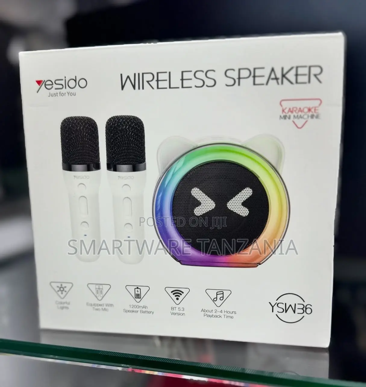 Yesido Wireless Karaoke Speaker With Dual Microphones and BT 5.3
