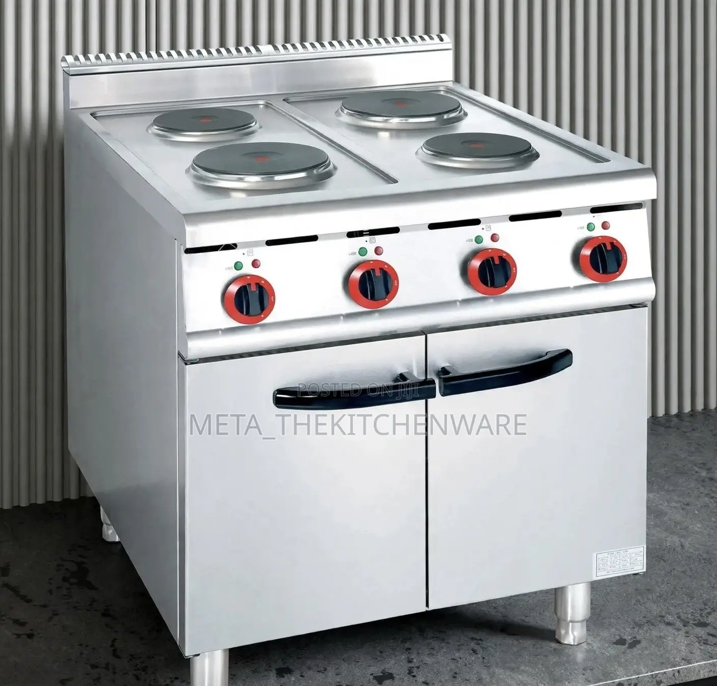 Commercial Electric Range Cooker 4 Plate With Cabinet