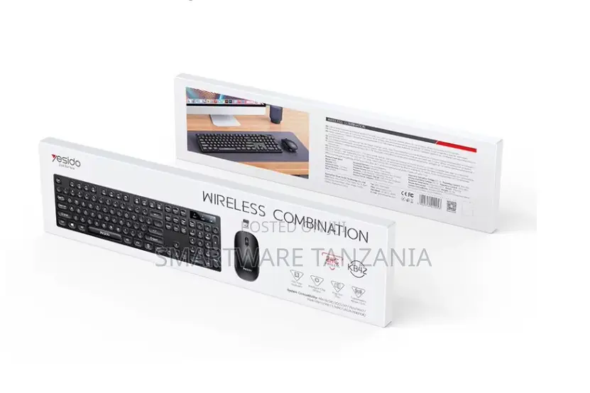 Yesido Wireless Keyboard and Mouse Combo, USB Receiver, 2.4GHz