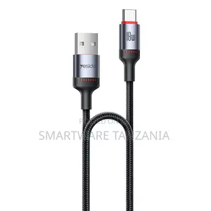 Yesido USB-A to USB-C Data Cable, 18W Max Output, 30cm Length, Braided