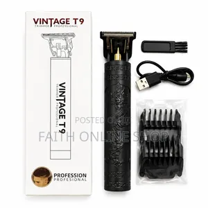 VINTAGE T9 Professional Hair Trimmer – Cordless Rechargeable