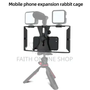 Metal Black Camera and Phone Cage Rig Handle